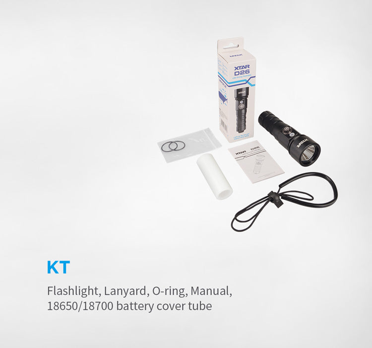 XTAR WHALE D26W 1000lm Warm Light Diving Flashlight