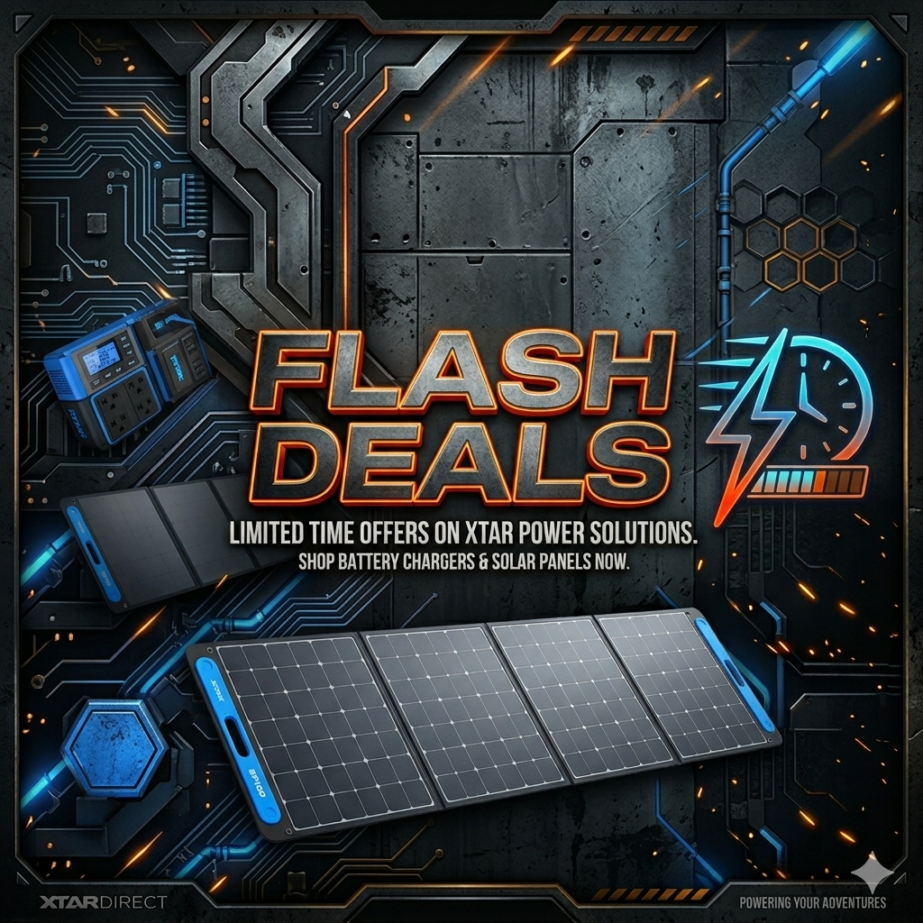 Limited time flash deals on XTAR solar panels and battery chargers