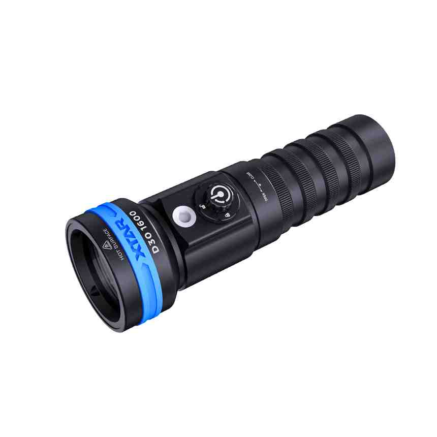 XTAR D30 1600 Lumens Scuba Diving Video Light, Multi-Color LED Underwater Flashlight with 130 Degree Wide Angle Beam, Underwater 100 Meters Diving Photography Light