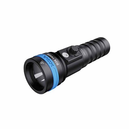 XTAR D26 1600S Lumen Scuba Diving Flashlight Dive Torch Underwater 100 Meters Submarine Lights for Under Water Deep Sea Cave at Night