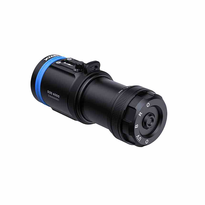 XTAR D30 4000 Lumens Scuba Diving Video Light, Multi-Color LED Underwater Flashlight with 130 Degree Wide Angle Beam, Underwater 100 Meters Diving Photography Light