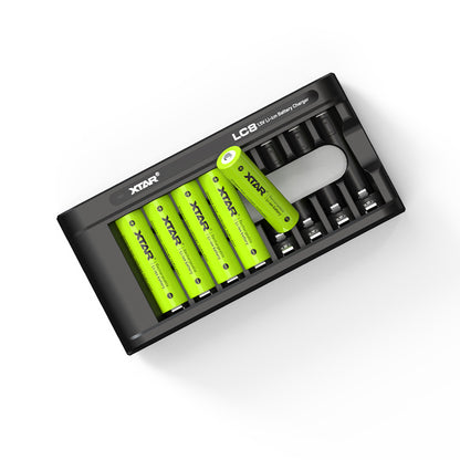XTAR LC8 charger for 1.5V AA AAA lithium battery with Low-Voltage Indication