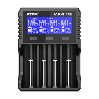 XTAR VX4 V2 Visible Mixer 1.5V/3.6V/3.7V Li-Ion 3.2V LiFePO4 1.2V Ni-MH Batteries Charger and Battery Capacity Tester
