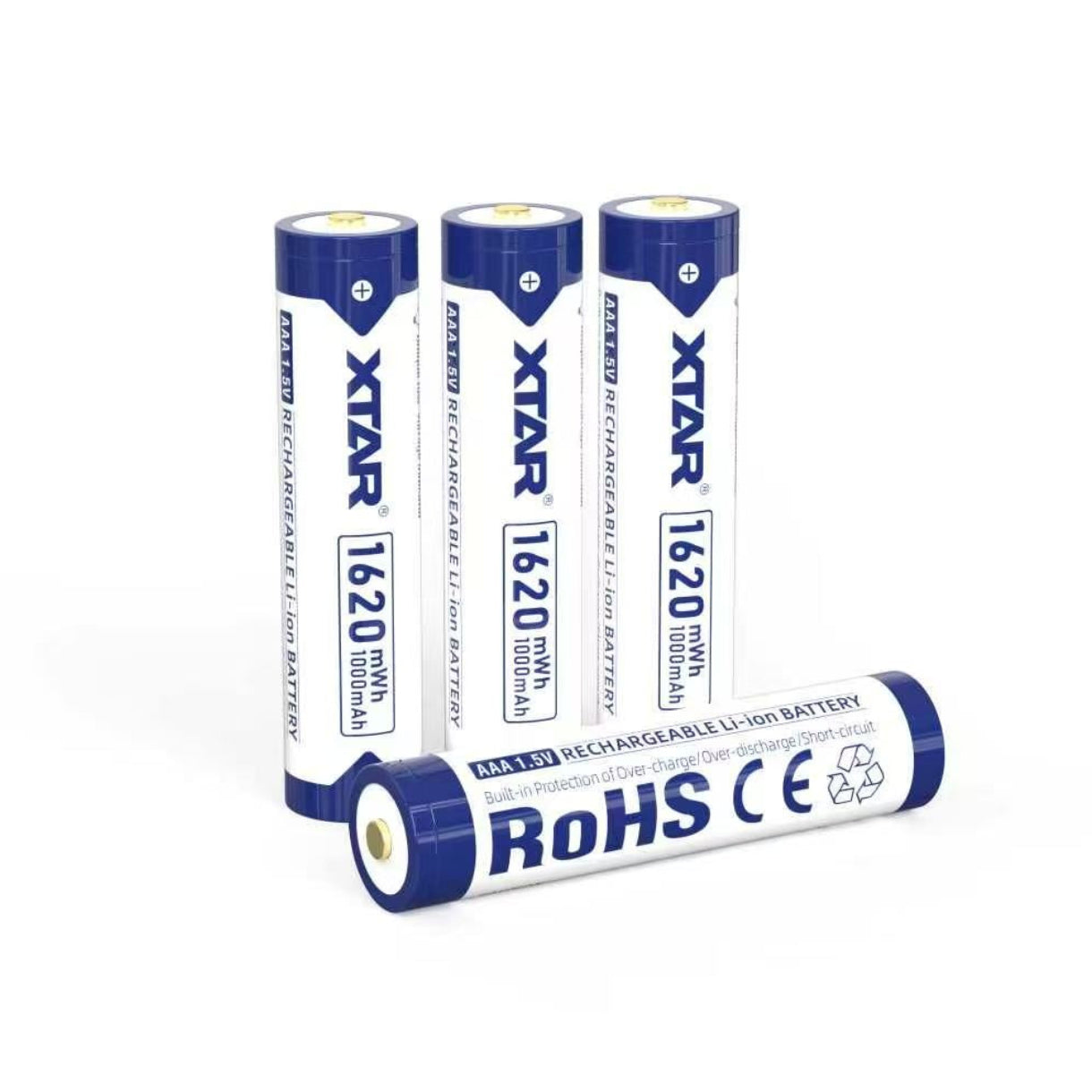 1620mWh 1000mAh 1.5V AAA Lithium ion Battery Low Voltage Indicator