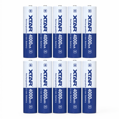 XTAR High Capacity 3.6V 18650 4000mAh 10A Protected Lithium ion Battery