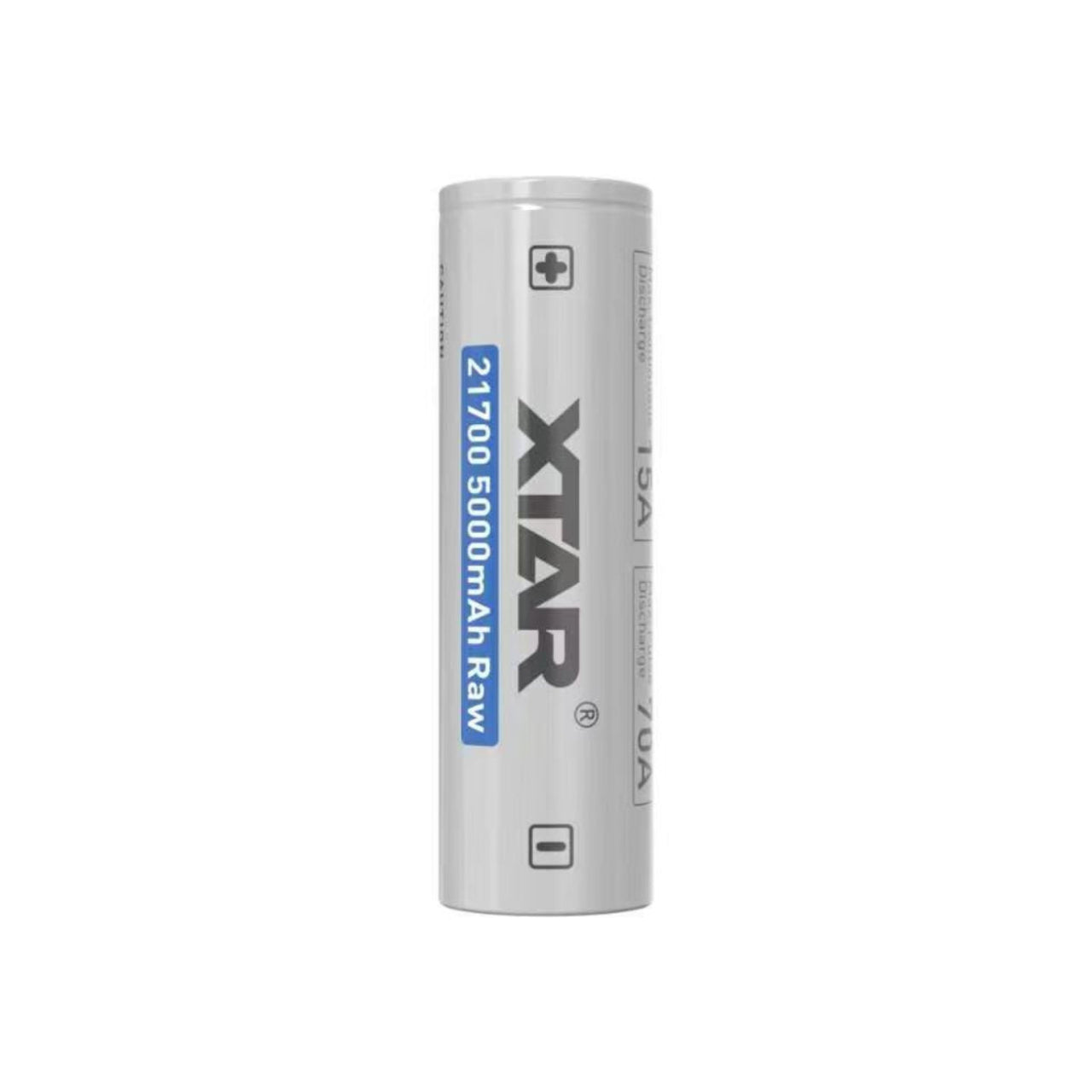 XTAR 3.6V 21700 5000mAh Raw 15A Li-ion Battery Cell