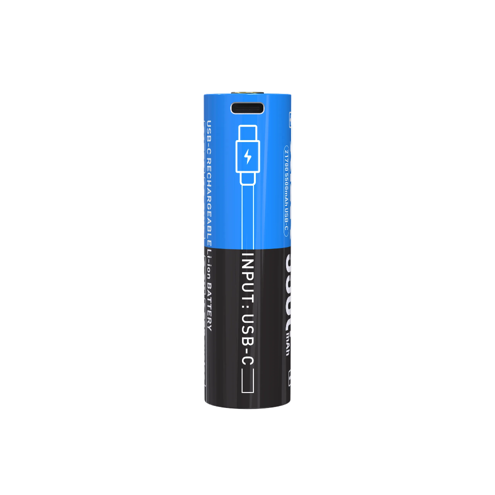XTAR 3.6V 21700 5500mAh USB-C Rechargeable Protected Li-ion Battery