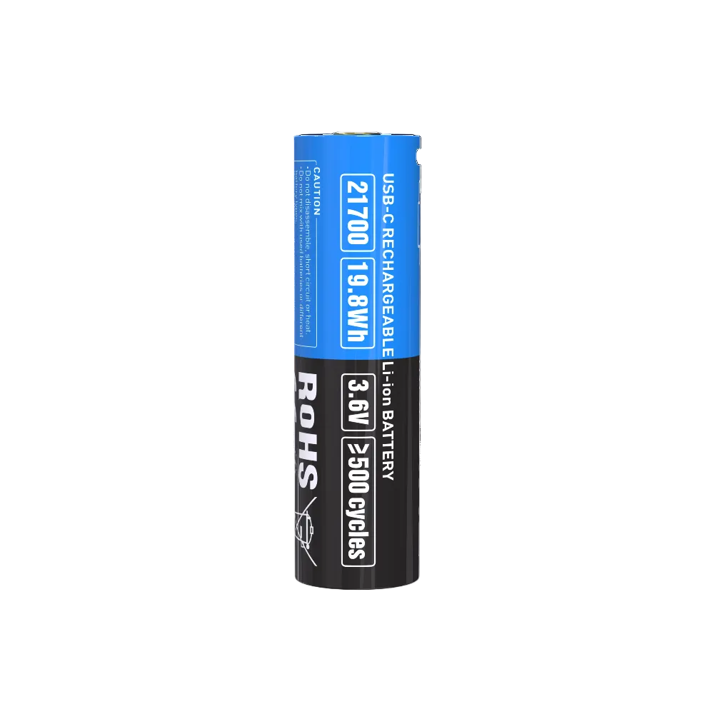 XTAR 3.6V 21700 5500mAh USB-C Rechargeable Protected Li-ion Battery