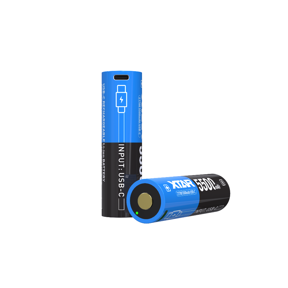 XTAR 3.6V 21700 5500mAh USB-C Rechargeable Protected Li-ion Battery