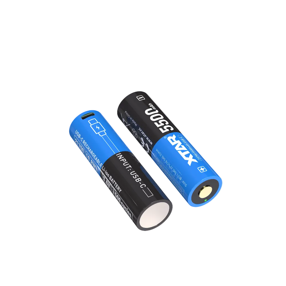 XTAR 3.6V 21700 5500mAh USB-C Rechargeable Protected Li-ion Battery