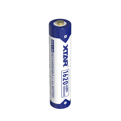 XTAR 1620mWh/1000mAh 1.5V AAA Lithium ion Battery with Low Voltage Indicator