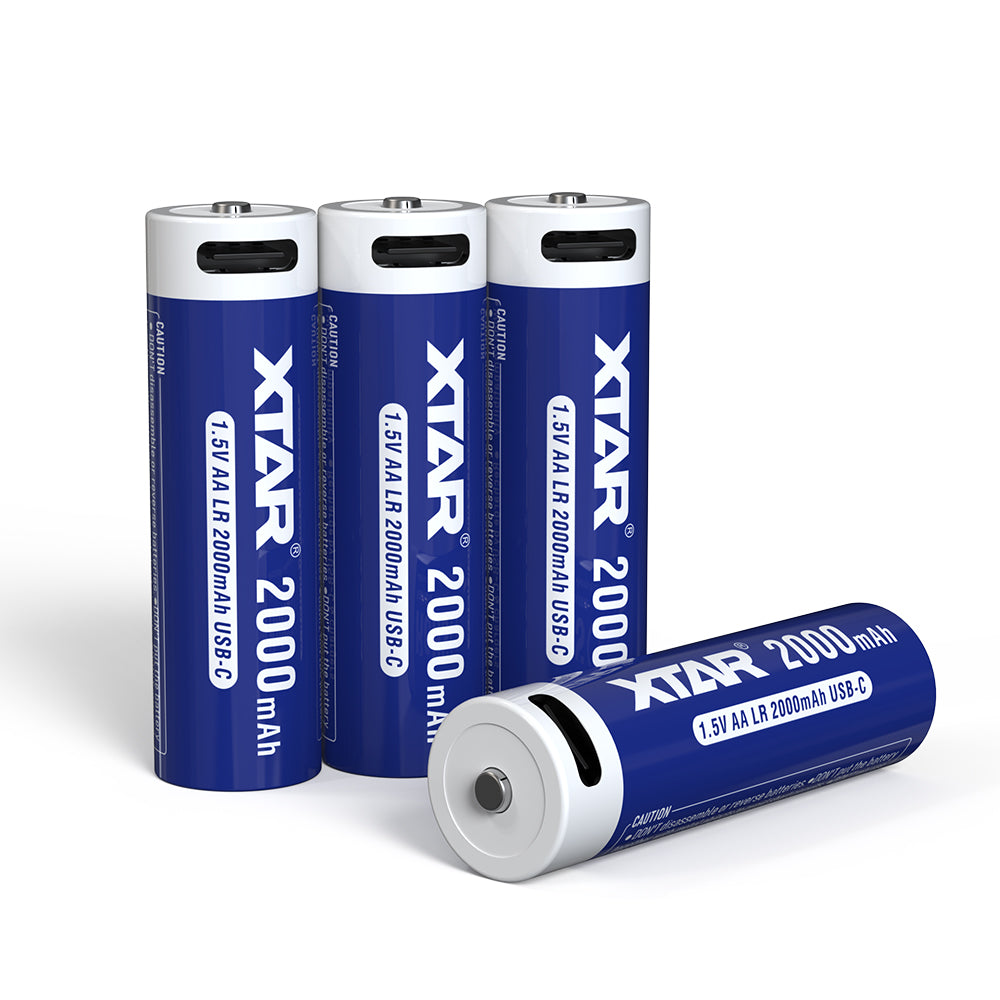 1.5V AA LR 2000mAh USB C Rechargeable Li ion Battery