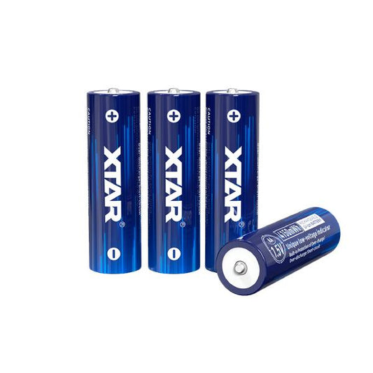 XTAR 4150mWh/2500mAh 1.5V AA Lithium Battery with Low Voltage Indicator