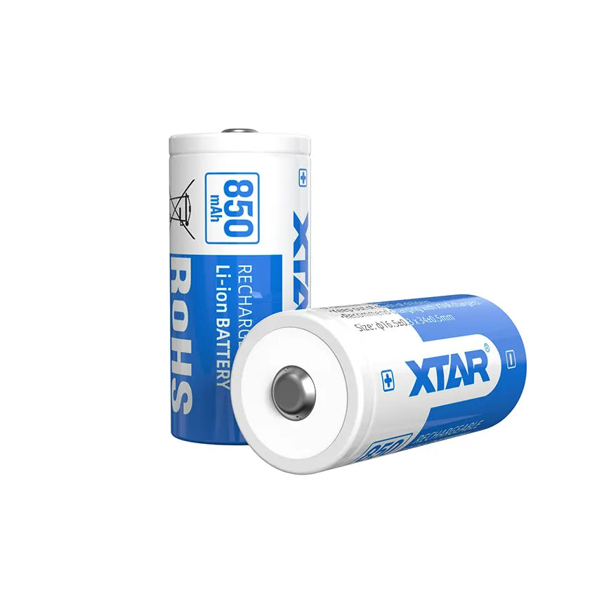 XTAR 2.5A 16340 850mAh Protected Rechargeable Li-ion Battery for IR viewers Flashlight torch Digital camera Laser Rangefinders Thermal imaging night vision