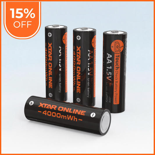 XTAR 1.5V AA 4000mWh Rechargeable Li-ion Battery, with C4-AA charger