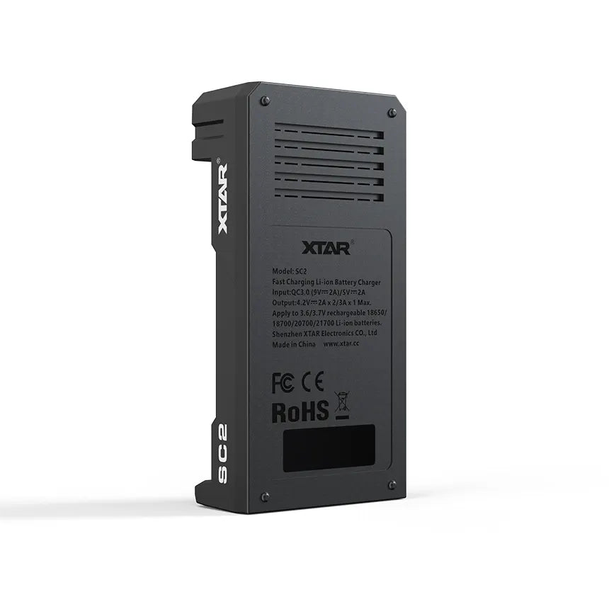 XTAR SC2 QC3.0 3A Type-C Fast Charger for 18650/20700//21700/26650 Batteries