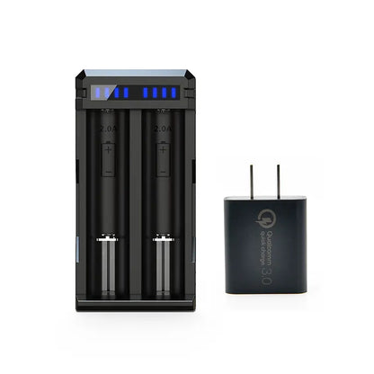 XTAR SC2 QC3.0 3A Type-C Fast Charger for 18650/20700//21700/26650 Batteries