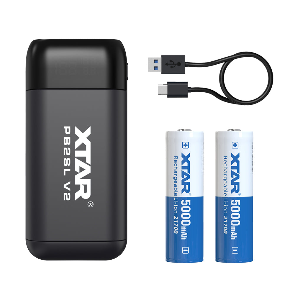 XTAR NEW UPGRADED  PB2SL V2 18650 18700 20700 21700 Battery Charger & Power Bank