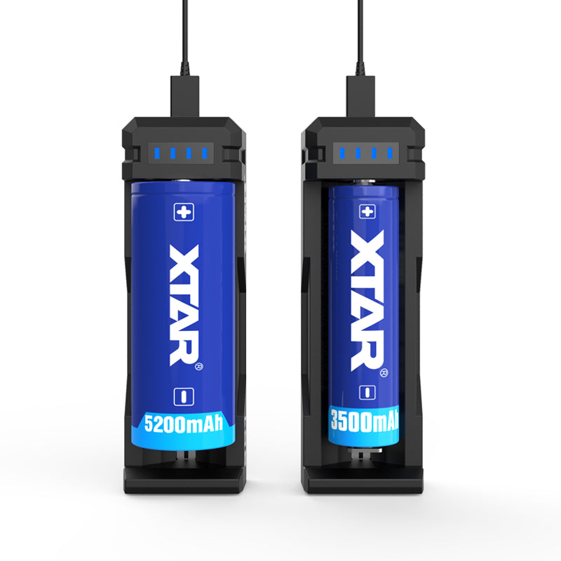 XTAR SC1 2A USB-C fast Charger for Li-ion 18650/18700/20700/21700/22650/25500/26650 Battery
