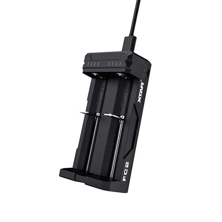 XTAR FC2 USB-C Basic 2-bay 3.6/3.7V Lithium and 1.2V Ni-MH/Ni-CD Battery Charger