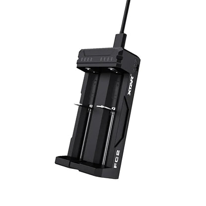 XTAR FC2 USB-C Basic 2-bay 3.6/3.7V Lithium and 1.2V Ni-MH/Ni-CD Battery Charger