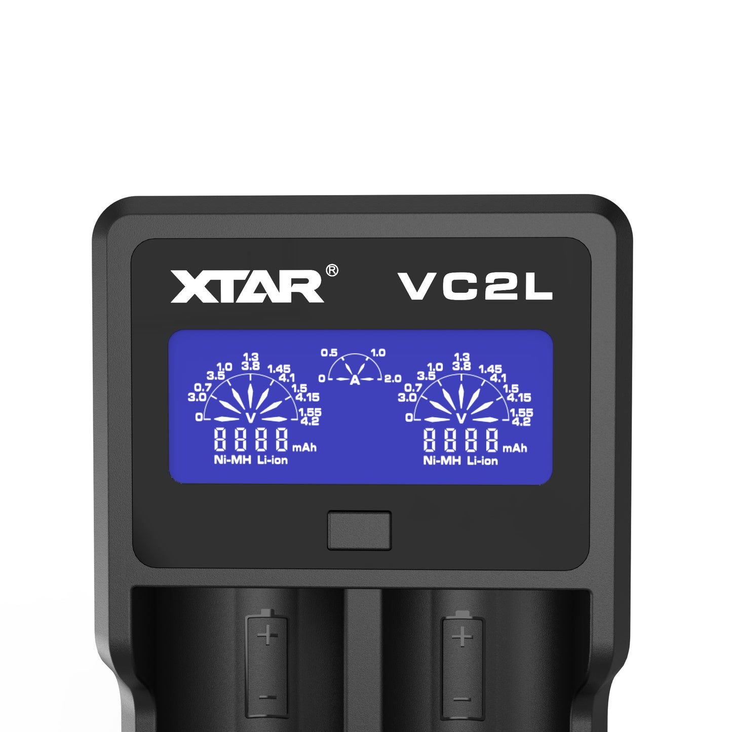 XTAR VC2L Battery Charger - Manually select 2A/1A/0.5A