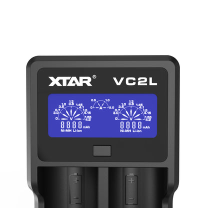 XTAR VC2L Battery Charger - Manually select 2A/1A/0.5A