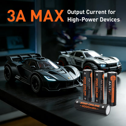 XTAR 1.5V AA 4000mWh Rechargeable Li-ion Battery, with C4-AA charger