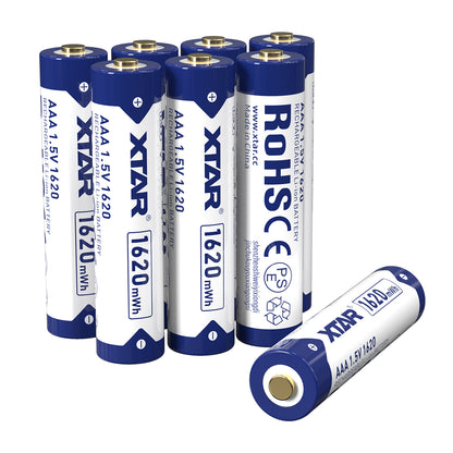 XTAR 1620mWh/1000mAh 1.5V AAA Lithium ion Battery with Low Voltage Indicator