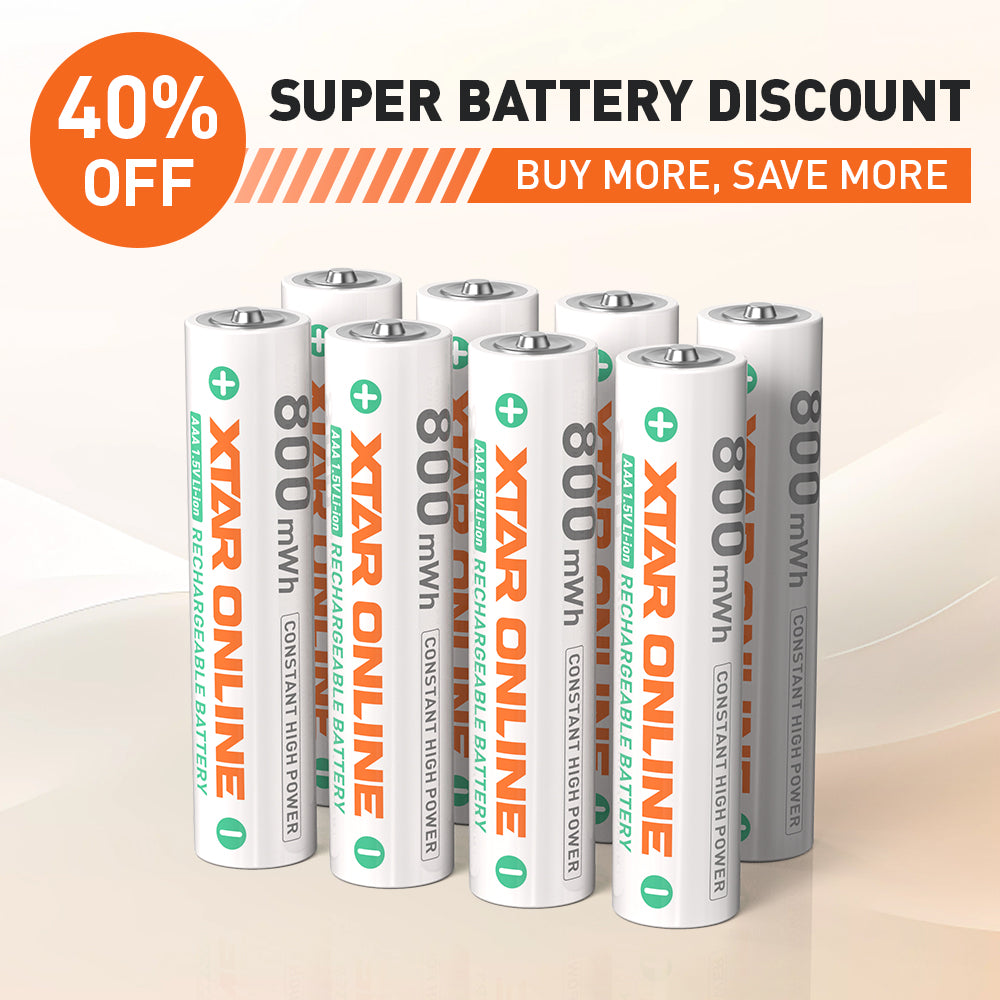 XTAR 1.5V AAA 800mWh Rechargeable Li-ion Battery