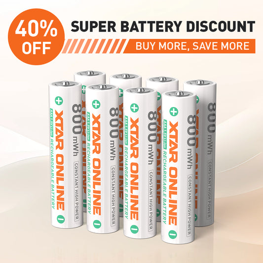 XTAR 1.5V AAA 800mWh Rechargeable Li-ion Battery