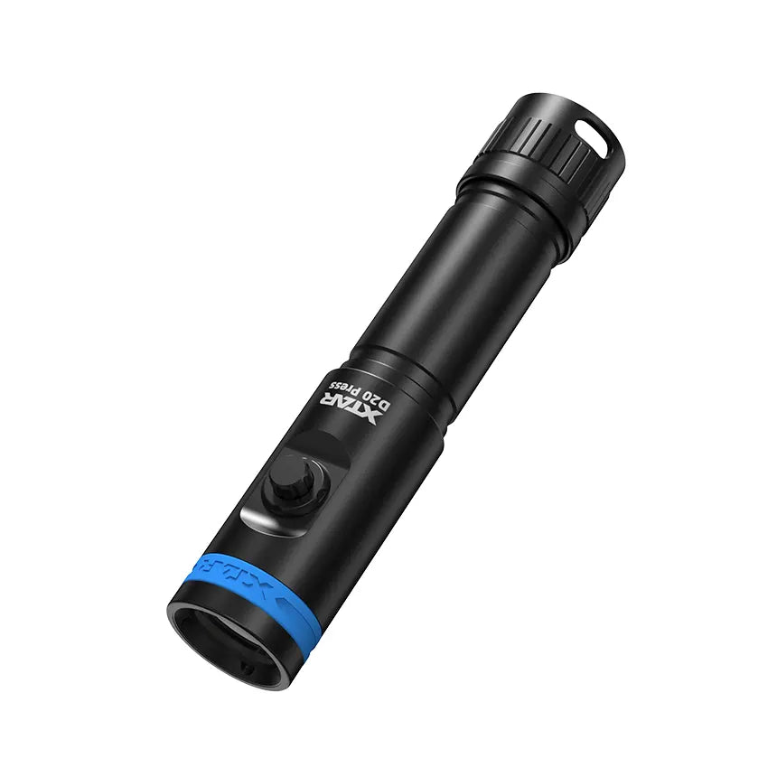 2024 IPX8 100m MiniSuper D20 Press 1200 lumens Diving Flashlight SOS
