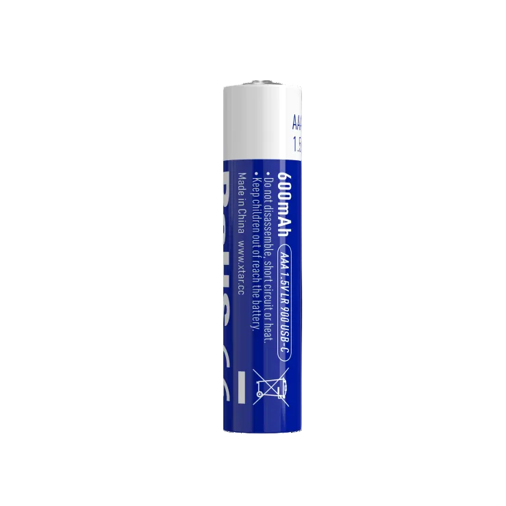 XTAR 1.5V AAA LR 900 USB-C Rechargeable Li-ion Battery