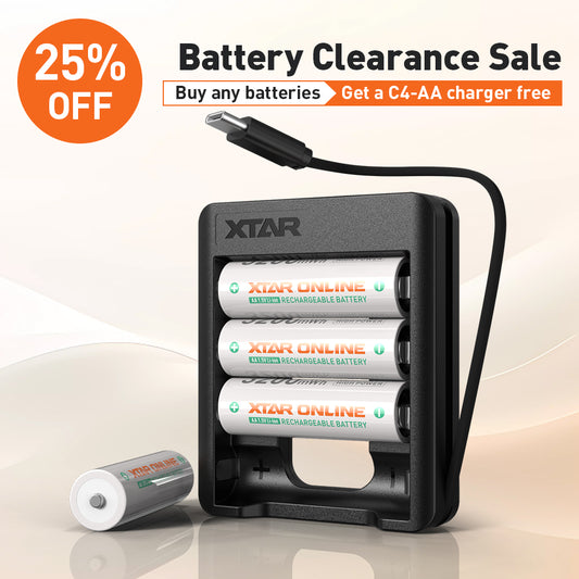 XTAR 1.5V AA 3200mWh Rechargeable Li-ion Battery