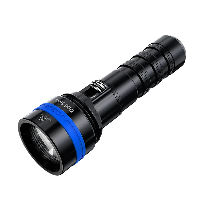 XTAR D06 1600 Lumen Scuba Diving Light,Underwater 100m LED Submarine Flashlight with Magnetic Slide Switch, IPX8 Waterproof Night Dive Torch