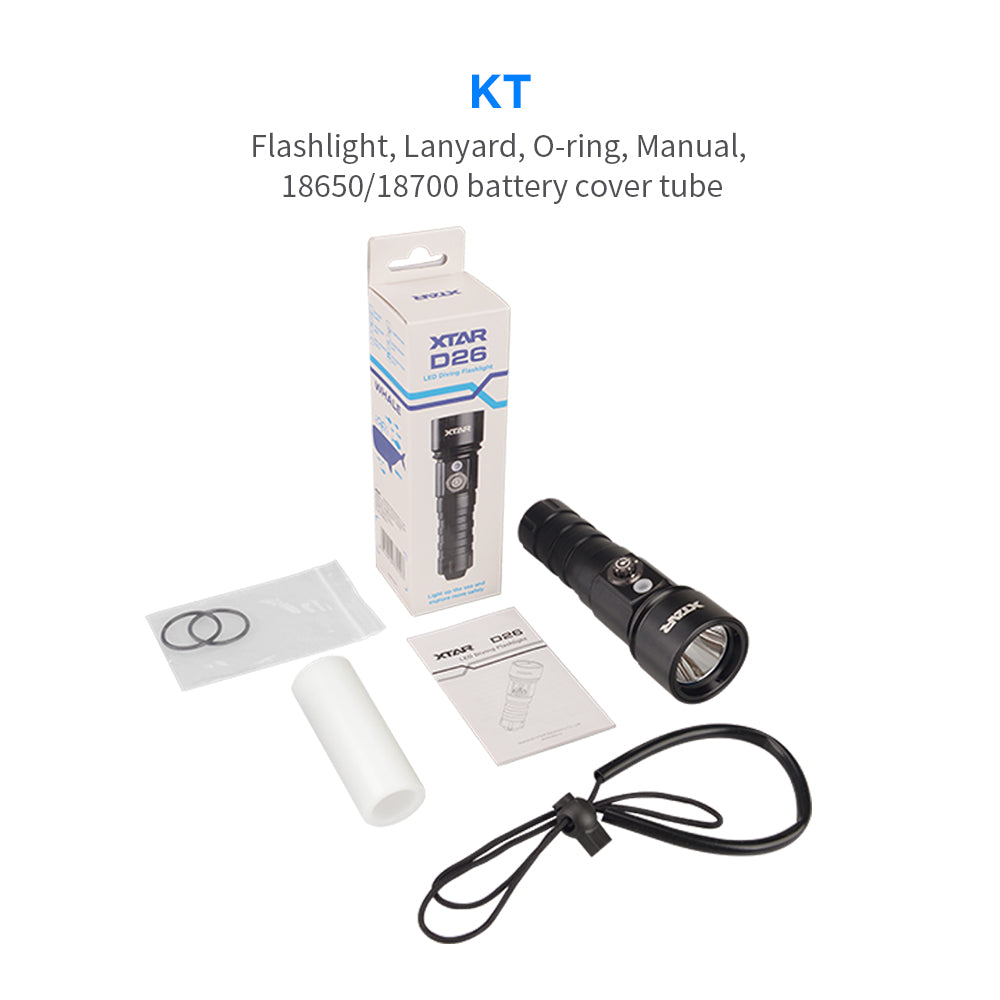 WHALE D26 1100lm Cold Light Diving Flashlight