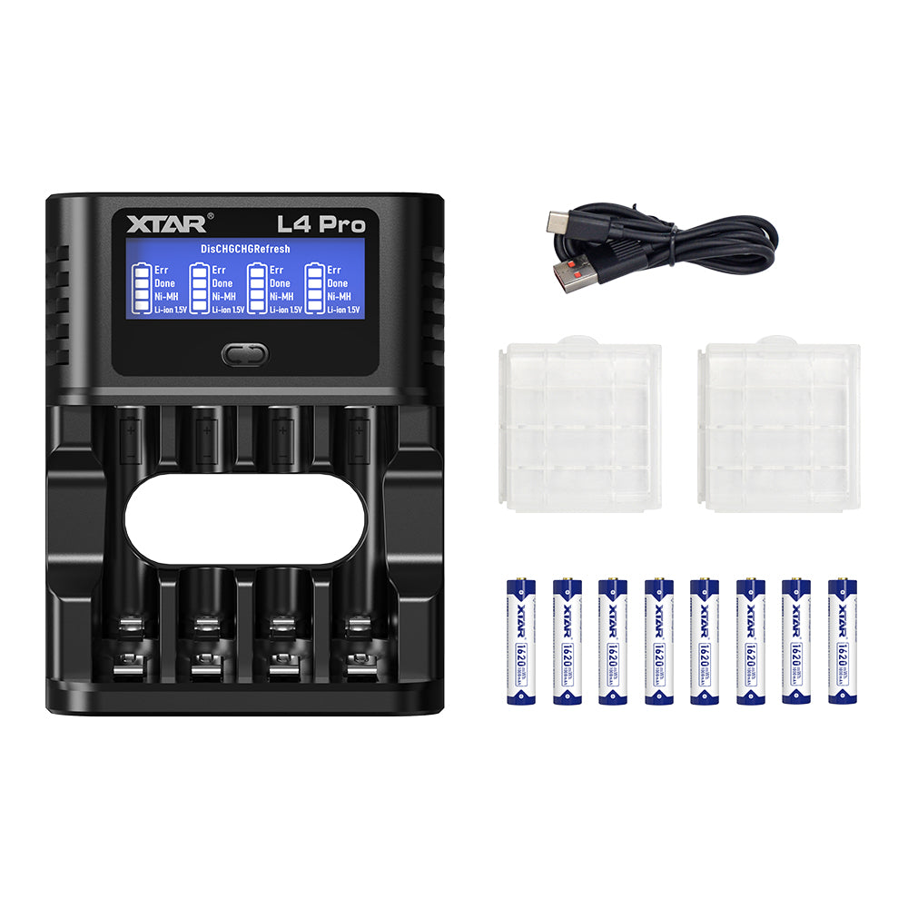 XTAR 1620mWh/1000mAh 1.5V AAA Lithium ion Battery with Low Voltage Indicator