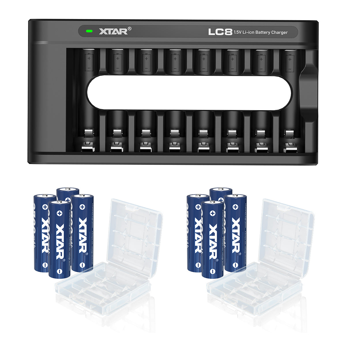 XTAR LC8 charger for 1.5V AA AAA lithium battery with Low-Voltage Indication