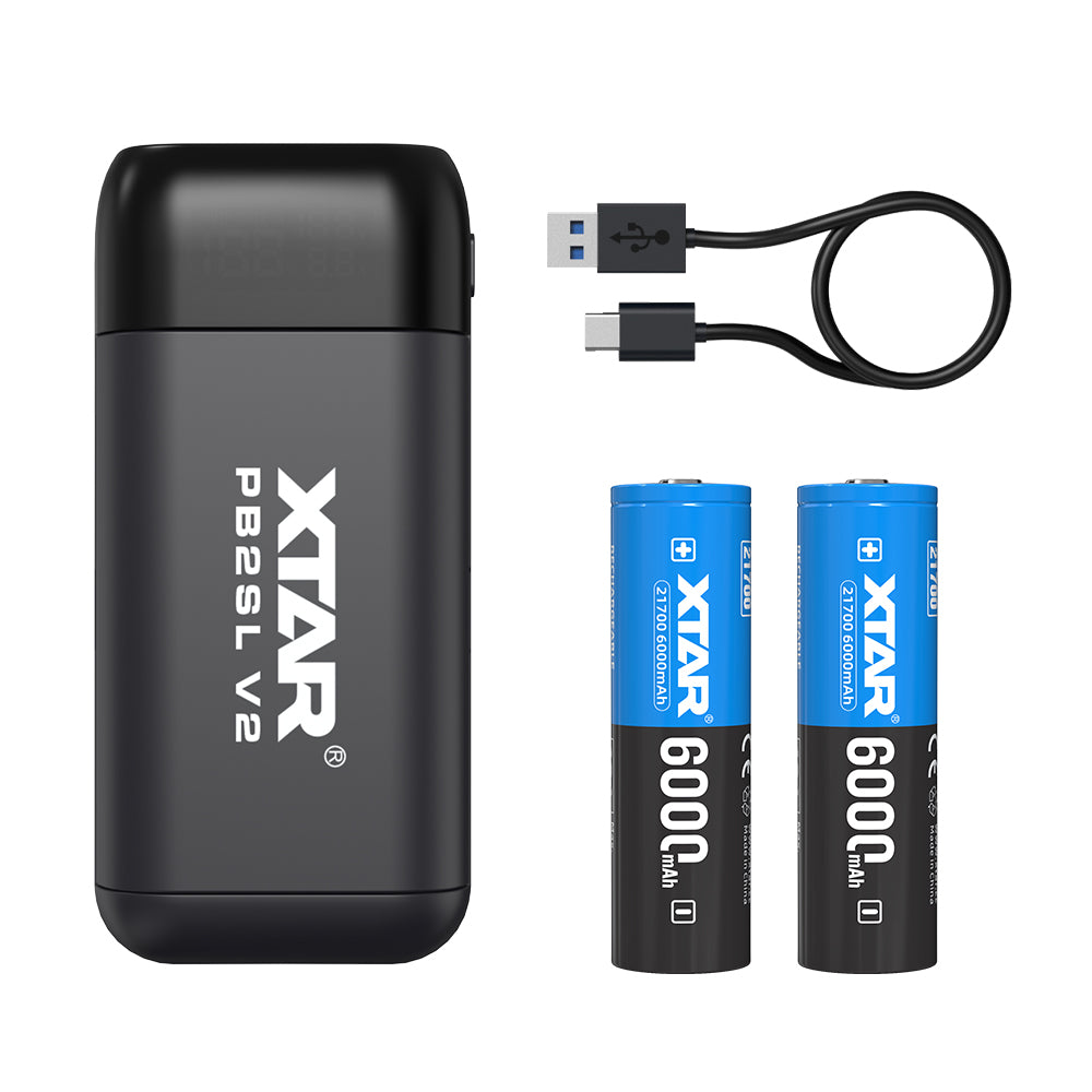 XTAR NEW UPGRADED  PB2SL V2 18650 18700 20700 21700 Battery Charger & Power Bank