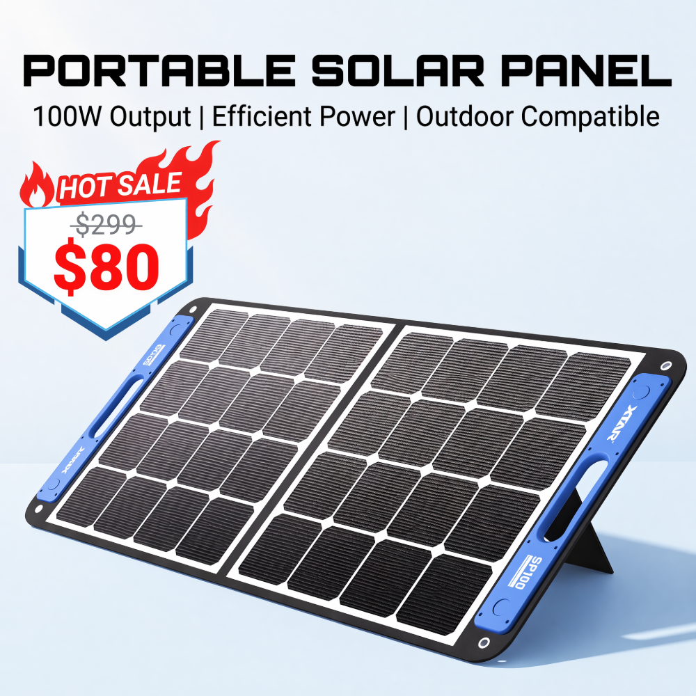 XTAR SP100: Portable &Foldable 100W Adjustable Solar Panel