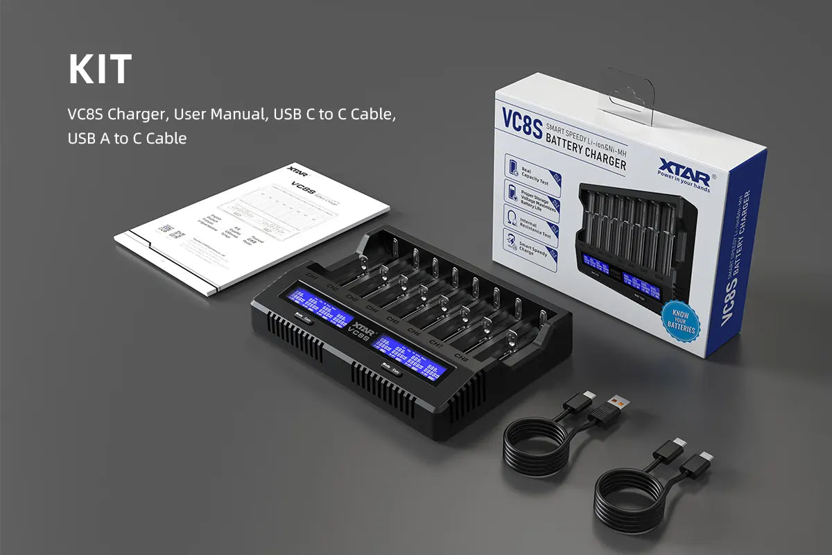 New XTAR VC8S Intelligent and multifunctional Battery Charger