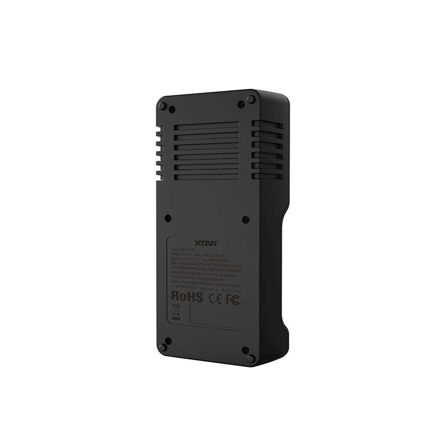 XTAR VC2L Battery Charger - Manually select 2A/1A/0.5A