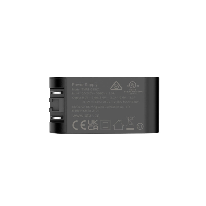 XTAR Wall Adapter - USB-C PD 45W adapter with CN/US/EU/AU/UK/KR socket