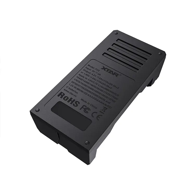XTAR FC2 USB-C Basic 2-bay 3.6/3.7V Lithium and 1.2V Ni-MH/Ni-CD Battery Charger