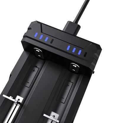 XTAR FC2 USB-C Basic 2-bay 3.6/3.7V Lithium and 1.2V Ni-MH/Ni-CD Battery Charger