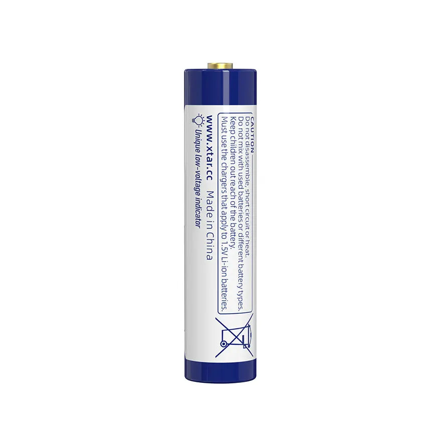 XTAR 1620mWh/1000mAh 1.5V AAA Lithium ion Battery with Low Voltage Indicator