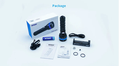 XTAR D06 1600 Lumen Scuba Diving Light,Underwater 100m LED Submarine Flashlight with Magnetic Slide Switch, IPX8 Waterproof Night Dive Torch