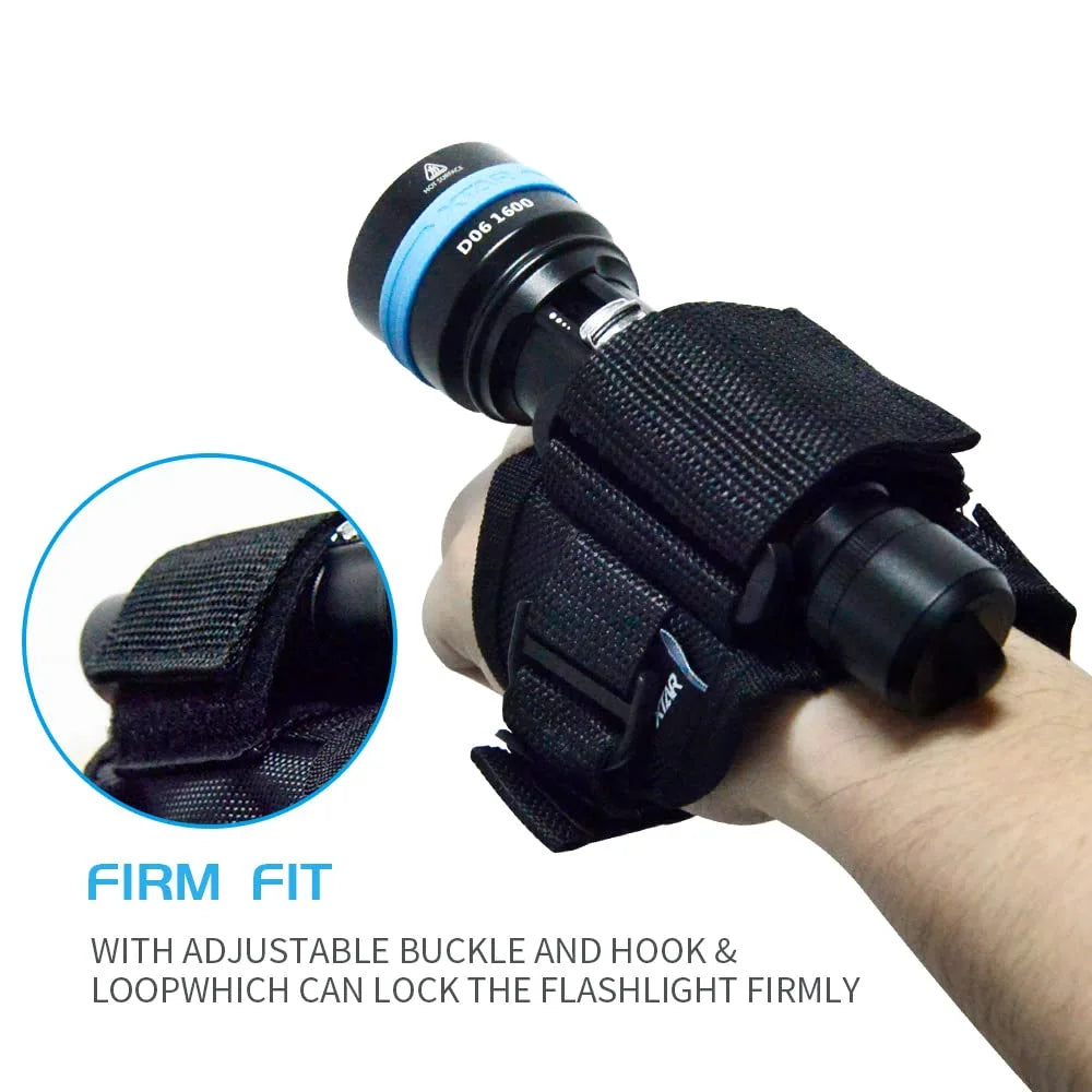 Universal Adjustable Wrist Strap for scuba diving lights